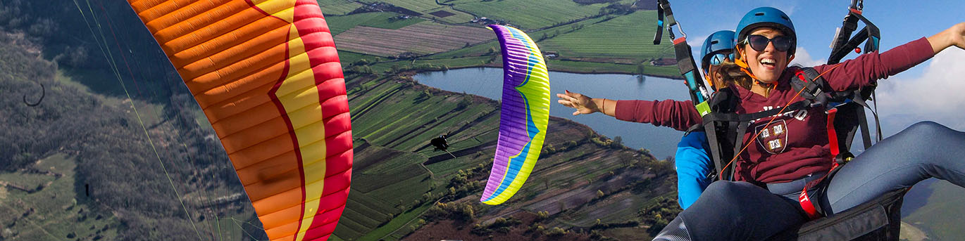 Volo in Parapendio con panorama per idea regalo